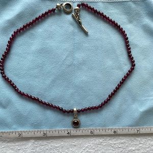 Lisa Jenks garnet and silver necklace